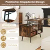 Stolik kawowy COSTWAY, stolik z blatem i 2 półkami, stolik Podgląd zdjęcia produktu 5