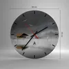 Wanduhr - Rund - Glasuhr - Hütte Nebel Sumpf - 30x30cm - Produktbild-Vorschau 3