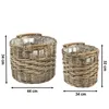 Kobolo Übertopf Pflanzkorb Pflanzschale rund aus Rattan mit Produktbild-Vorschau 2