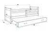 Kinderbett mit Zustellbett ohne Matratzen 80x190 FERGUS – Produktbild-Vorschau 2