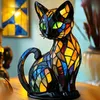 Katzen Lampe, Katzenlampe Mosaik, Nachttischlampe, USB Produktbild-Vorschau 1
