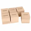 Set von 6 quadratischen Tortenkästen in Holz - 6 x 6 x 6 cm Produktbild-Vorschau 2