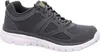 A side view of a gray athletic shoe with a white sole. Anteprima dell’immagine prodotto
