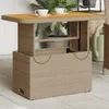 vidaXL Tavolo da giardino beige 90x55x71 cm in poly rattan Anteprima dell’immagine prodotto 2