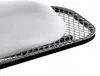 A close-up view of a gray ironing board pad on a black metal frame. Produktbild-Vorschau