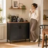 HOMCOM Komoda/Skříňka z oceli, kovová skříň s 4 přihrádkami Náhled obrázku produktu 9