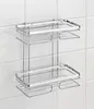 A chrome-plated two-tier shower caddy mounted on a white tiled wall. Produktbild-Vorschau