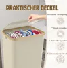 XINZI 140L Wäschekorb mit Deckel Wäschesammler 3 Fächer Produktbild-Vorschau 3