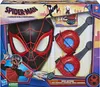 The image shows the packaging of a Spider-Man Miles Morales costume accessory set, including a mask and web-shooter toys. Náhled obrázku produktu
