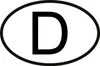 D Aufkleber Schild Deutschland Länderkennzeichen GER Auto Produktbild-Vorschau 2