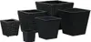 vidaXL Blumenkübel 3 Stk. Wasserhyazinthe Schwarz Produktbild-Vorschau 1