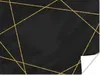 MuchoWow® Poster Geometrisches Muster aus goldenen Linien Produktbild-Vorschau 1