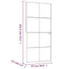 vidaXL Drzwi wewnętrzne białe 93x201,5 cm szkło hartowane i Podgląd zdjęcia produktu 9