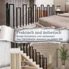 A collage showing a modern interior with a staircase and a bedroom, featuring black metal railings. Náhled obrázku produktu
