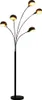 vidaXL Stojacia lampa 200 cm 5 x E14 čierna a zlatá Náhľad obrázku produktu 1