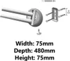 Retro Badezimmer Antik Messing Wand montiert Doppel Produktbild-Vorschau 2