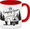 Camping Queen Kaffeebecher Rot mit wunderschönen Produktbild-Vorschau 1