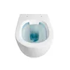 BELVIT WC sospeso senza bordo, bianco lucido, forma a D e Anteprima dell’immagine prodotto 3