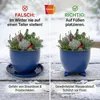 Keramik Untersetzer Royal Blau Ø 40cm XXL Blumenkübel Produktbild-Vorschau 2