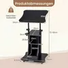 KOMFOTTEU Rednerpult höhenverstellbar, Stehpult mit Rollen Produktbild-Vorschau 7