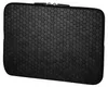 A black laptop sleeve with a hexagonal pattern. Produktbild-Vorschau