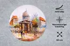 MuchoWow® Mauspad Mousepad Gemälde - Stadt - Öl 30x30 cm - Produktbild-Vorschau 2