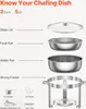 Chafing Dish Set Buffet Speisenwärmer Edelstahl 4,7L 2 Stk. Produktbild-Vorschau 6