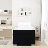 vidaXL Cadre de lit avec matelas Noir 90 x 200 cm Tissu Voir les images du produit 3