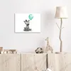 Leinwand Bilder 40x30 cm - Kinder Ballon - Zebra - Blauer, Produktbild-Vorschau 4