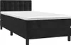 vidaXL Boxspringbett mit Matratze & LED Schwarz 90x190 cm Produktbild-Vorschau 3
