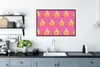 MuchoWow® MuchoWow® Gerahmtes Poster Banane - Muster - Rosa Produktbild-Vorschau 3