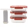 Lacers Purpleline Vakuumdosen Glas Set (3x1000ml) mit Pumpe Produktbild-Vorschau 3