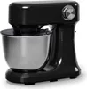 A black stand mixer with a silver bowl is shown against a white background. Produktbild-Vorschau