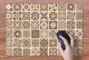 MuchoWow® Schreibtischunterlage Design - Blumen - Braun - Produktbild-Vorschau 3