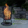 Feuerkorb mit Funkenschutz und Bodenplatte Produktbild-Vorschau 4