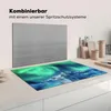KitchenYeah© Herdabdeckplatte Nordlichter - Berg - Schnee , Produktbild-Vorschau 3