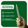 LED candela di cera a strisce set di 2 batterie timer verde Anteprima dell’immagine prodotto 4