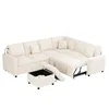 Merax L-Form 7-Sitzer Ecksofa Mit Schlaffunktion, Produktbild-Vorschau 11