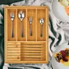 relaxdays Podnos na príbory bambusový rozťahovací Náhľad obrázku produktu 3