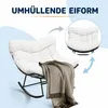 Papasan Schaukelsessel Outdoor mit dickem Kissen & Ottomane Produktbild-Vorschau 7