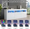 Sweiko 160x35x60cm Armoire TV haute brillance avec Voir les images du produit 2