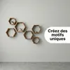 IvoQ Lot de 3 Étagères Murales Hexagonales en Bois Naturel Voir les images du produit 7