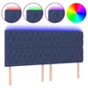 LED Kopfteil Blau 180x7x118/128 cm Stoff Produktbild-Vorschau 1