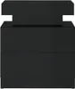 A black high-gloss nightstand with two drawers. Náhľad obrázku produktu