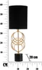 o Ferretti Circly lampa stołowa E27 Ø 20x58,5 cm złoty Podgląd zdjęcia produktu 7