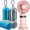 4 in 1 Handventilator mit Kühlhandtuch Set, 4000mAh Akku, 5 Produktbild-Vorschau 1