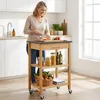 Carrello da cucina Relaxdays, con piano in granito, Anteprima dell’immagine prodotto 2
