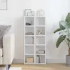 vidaXL CD-Regale 2 Stk. Weiß 21x16x93,5 cm Holzwerkstoff Produktbild-Vorschau 7