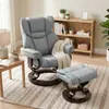 HOMCOM Relaxsessel mit Hocker, 360° drehbarer Liegesessel Produktbild-Vorschau 7