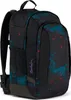 A black backpack with a colorful abstract pattern. Produktbild-Vorschau